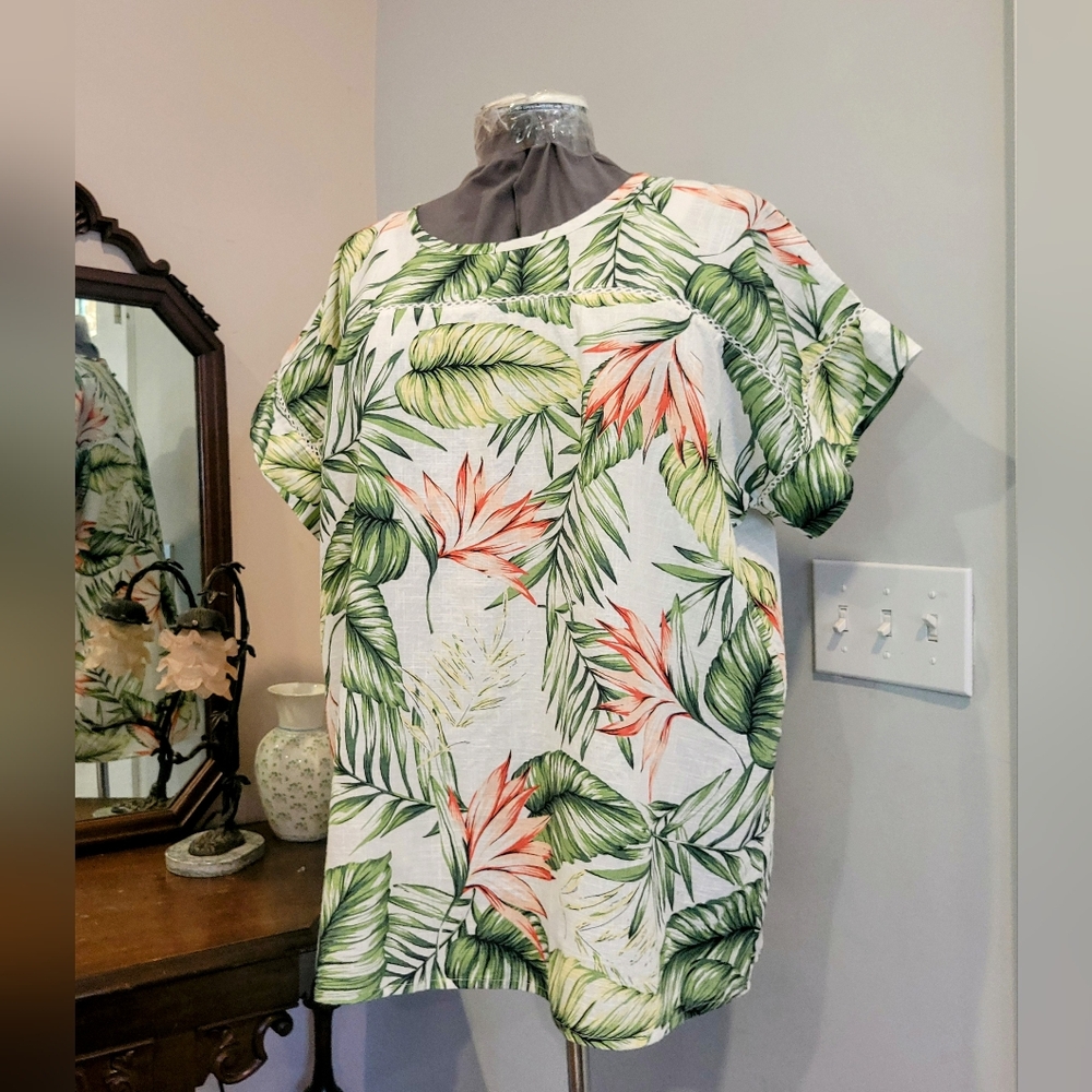 NWT 3X 100% Linen Summer Top - Picture 10 of 10